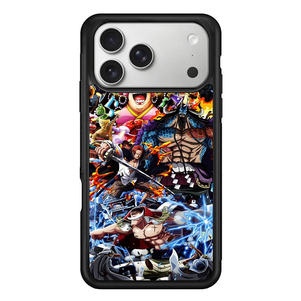 One Piece All Yonkou iPhone 17 Pro Case | Slim Rubber Case for iPhone 17 Pro