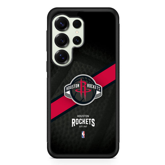 Houston Rockets Logo Samsung Galaxy S25 Ultra Case | Durable Rubber Case for Samsung Galaxy S25 Ultra