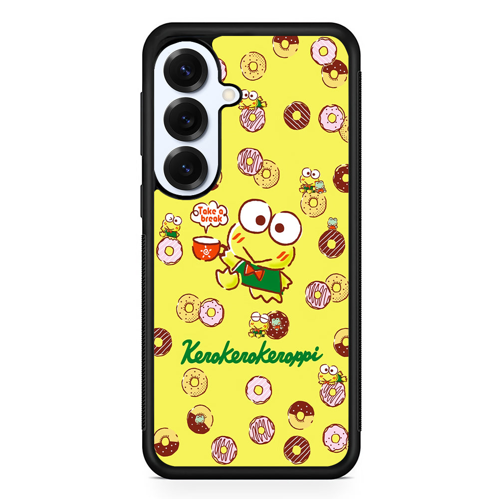 Kerokerokeroppi Take a Break Samsung Galaxy S25 Plus Case | Slim Rubber Cover for Samsung Galaxy S25 Plus