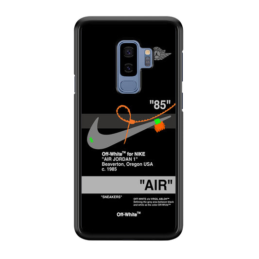 Off White x Nike Air Jordan Black Samsung Galaxy S9 Plus Case | Slim Rubber Case for Samsung Galaxy S9 Plus