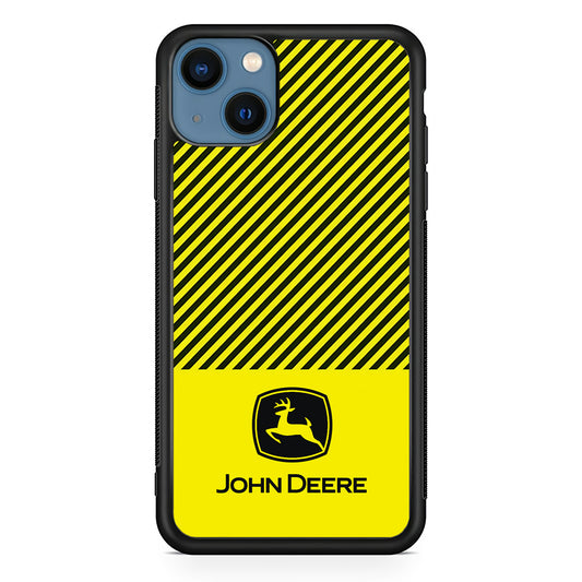 John Deere Black Patern iPhone 13 Case | Slim Rubber Case for iPhone 13