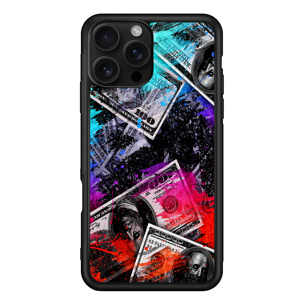 Money Bills Art Abstract iPhone 16 Pro Case | Durable Protective Case for iPhone 16 Pro