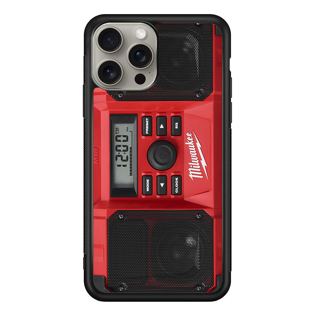 Milwaukee Tool Radio iPhone 15 Pro Case | Slim Rubber Case for iPhone 15 Pro