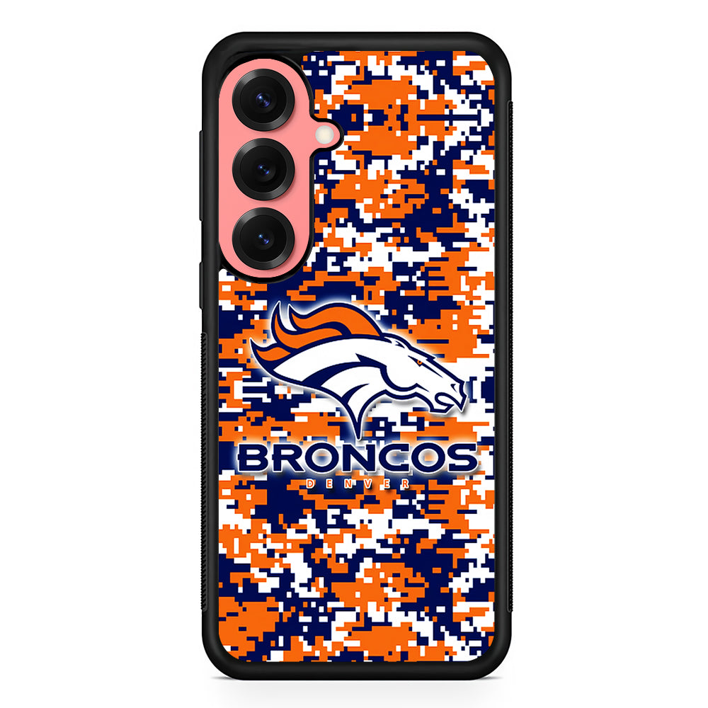 Denver Broncos Pixels Samsung Galaxy S25 Case | Protective Case for Samsung Galaxy S25
