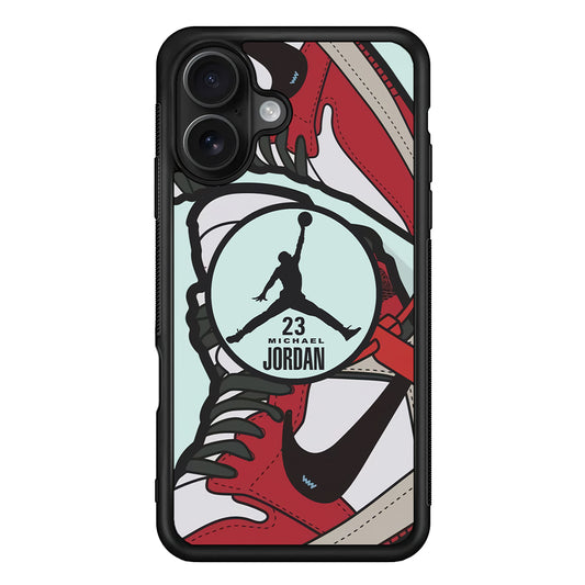 Air Jordan Circle in Collaboration iPhone 16 Case - Oxvistore
