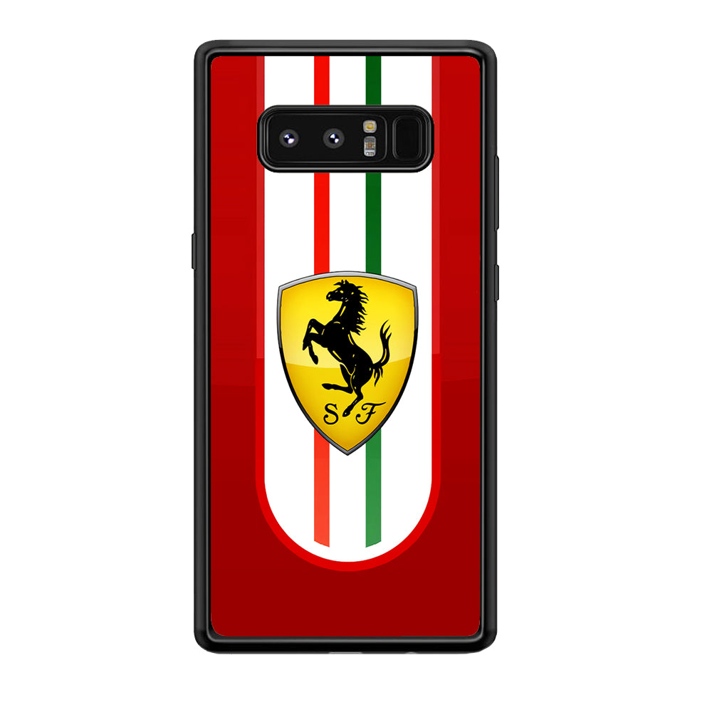 Ferrari Logo Red Samsung Galaxy Note 8 Case | Slim Rubber Case for Samsung Galaxy Note 8
