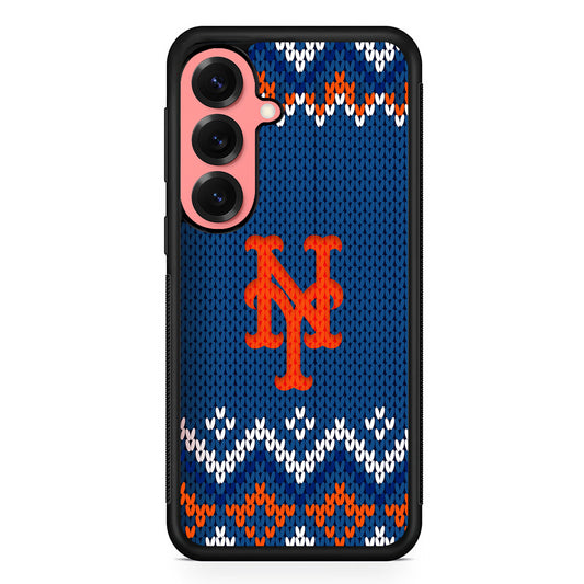 New York Mets Pattern Samsung Galaxy S25 Case | Protective Case for Samsung Galaxy S25