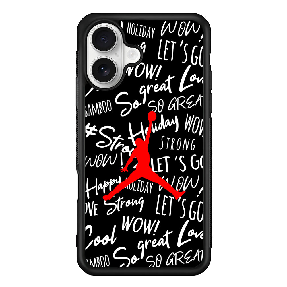Air Jordan Logo Handwriting iPhone 16 Plus Case – Slim Fit Protective Phone Case