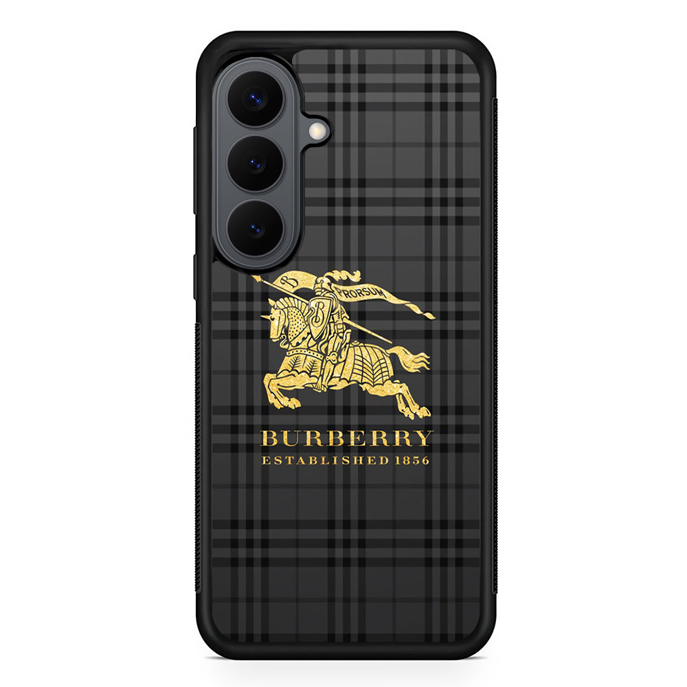 Burberry Simple Dark Grey Samsung Galaxy S26 Plus Case | Slim Rubber Case for Samsung Galaxy S26 Plus