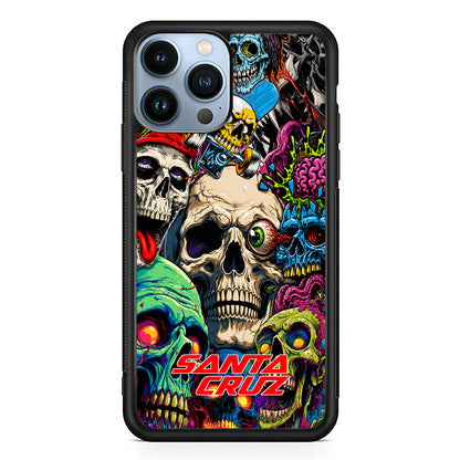 Santa Cruz Skateboard Skull 2D Rubber Phone Case | Durable Phone Case