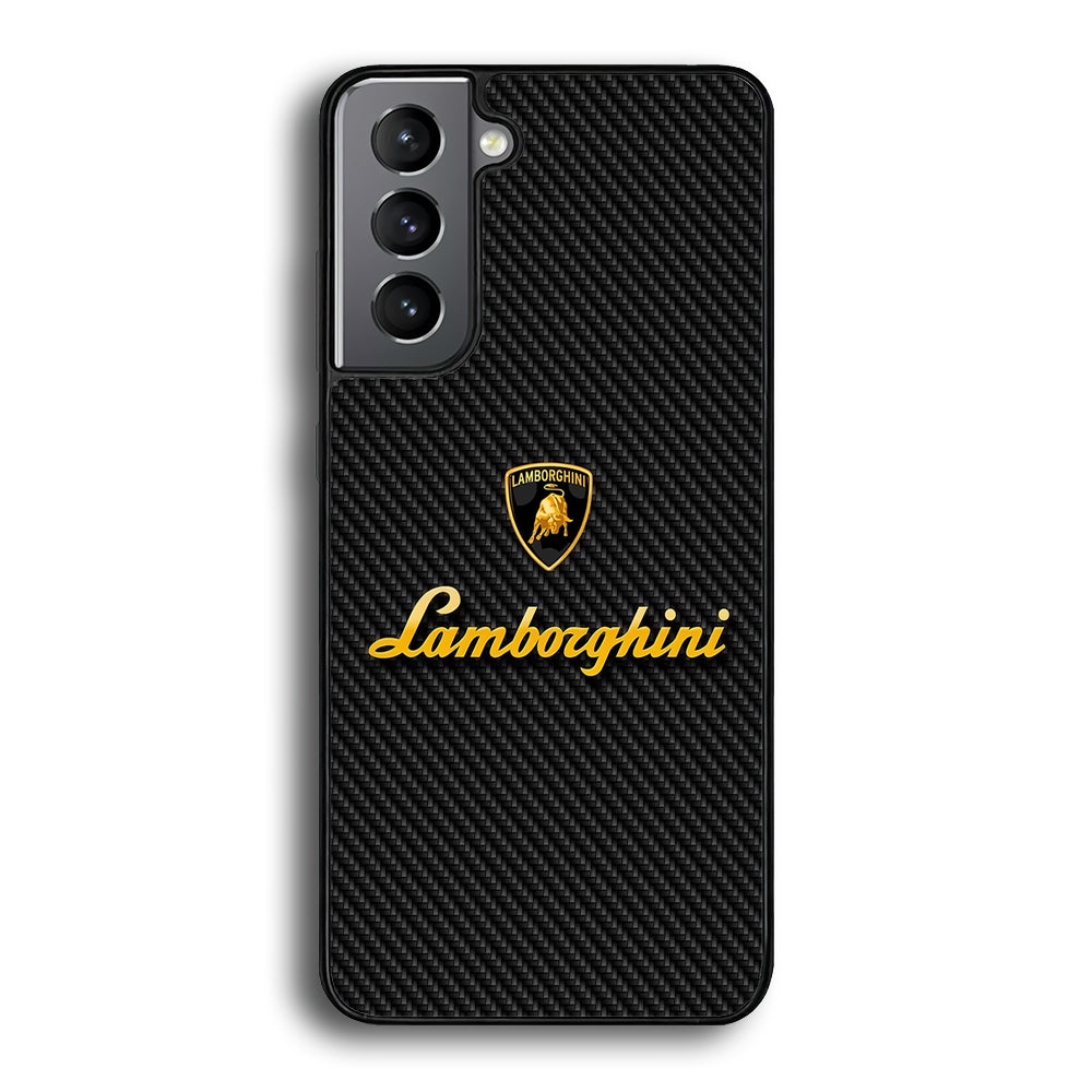 Lamborghini Black Carbon Logo Samsung Galaxy S24 Plus Case | Slim Rubber Case for Samsung Galaxy S24 Plus