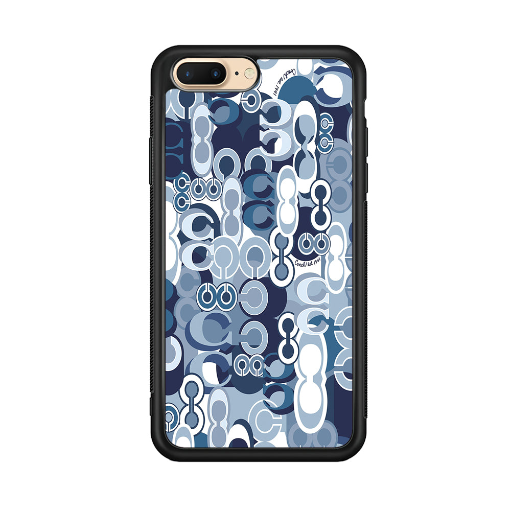 Coach Blue iPhone 8 Plus Case | Slim Rubber Case for iPhone 8 Plus