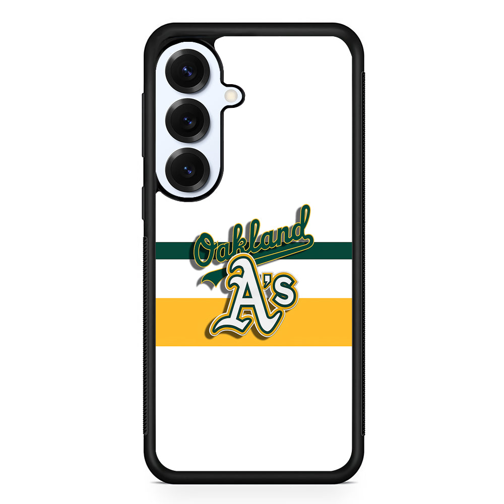 Oakland Athletics Logo Samsung Galaxy S25 Plus Case | Slim Rubber Cover for Samsung Galaxy S25 Plus