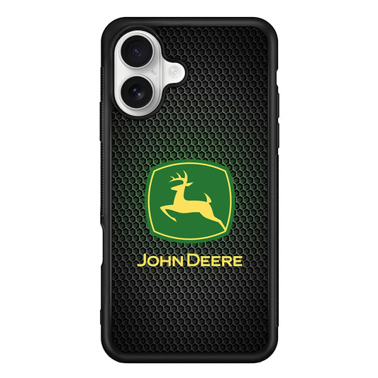 John Deere Fiber Illusion iPhone 16 Plus Case | Slim Rubber Case for iPhone 16 Plus