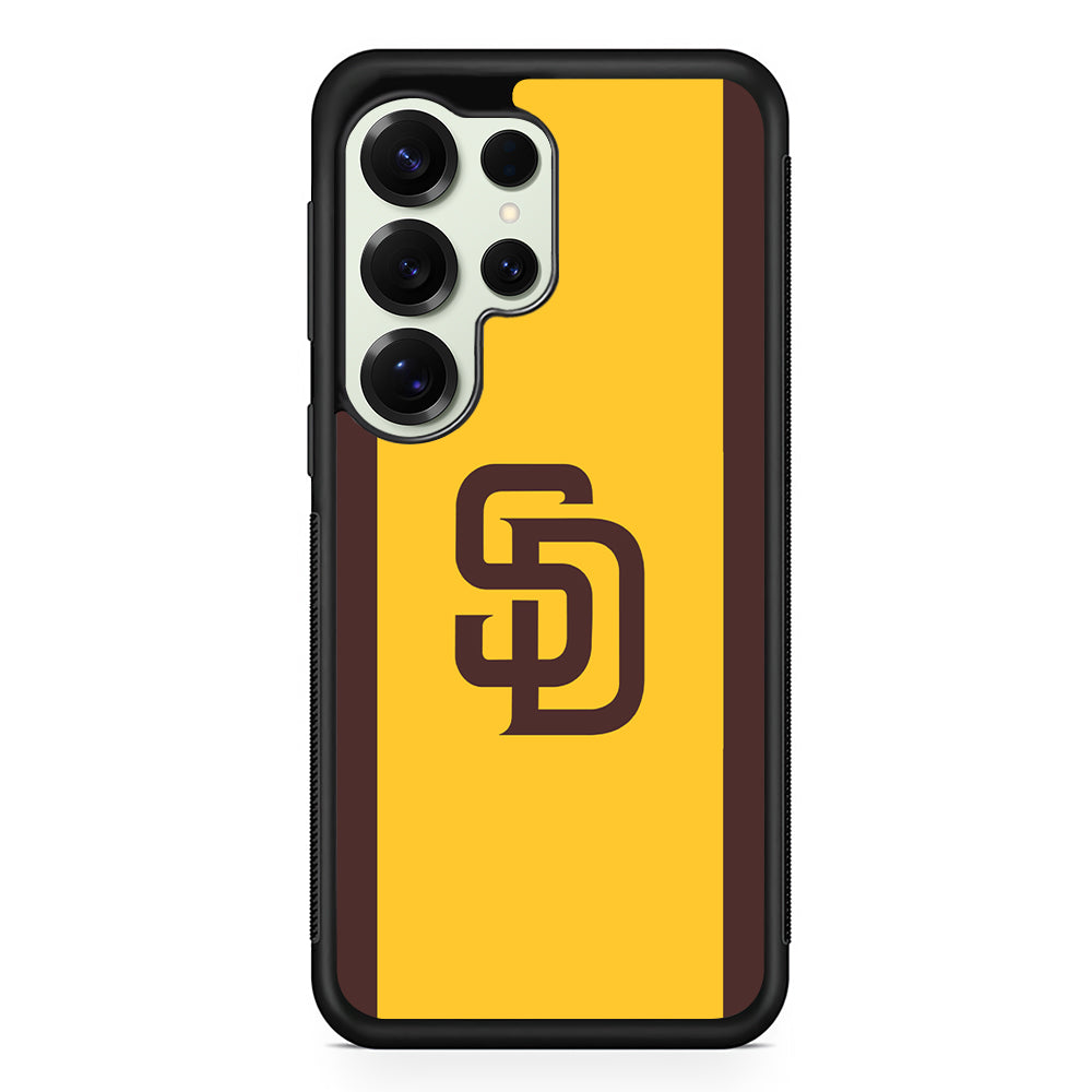San Diego Padres Logo Samsung Galaxy S25 Ultra Case | Durable Rubber Case for Samsung Galaxy S25 Ultra