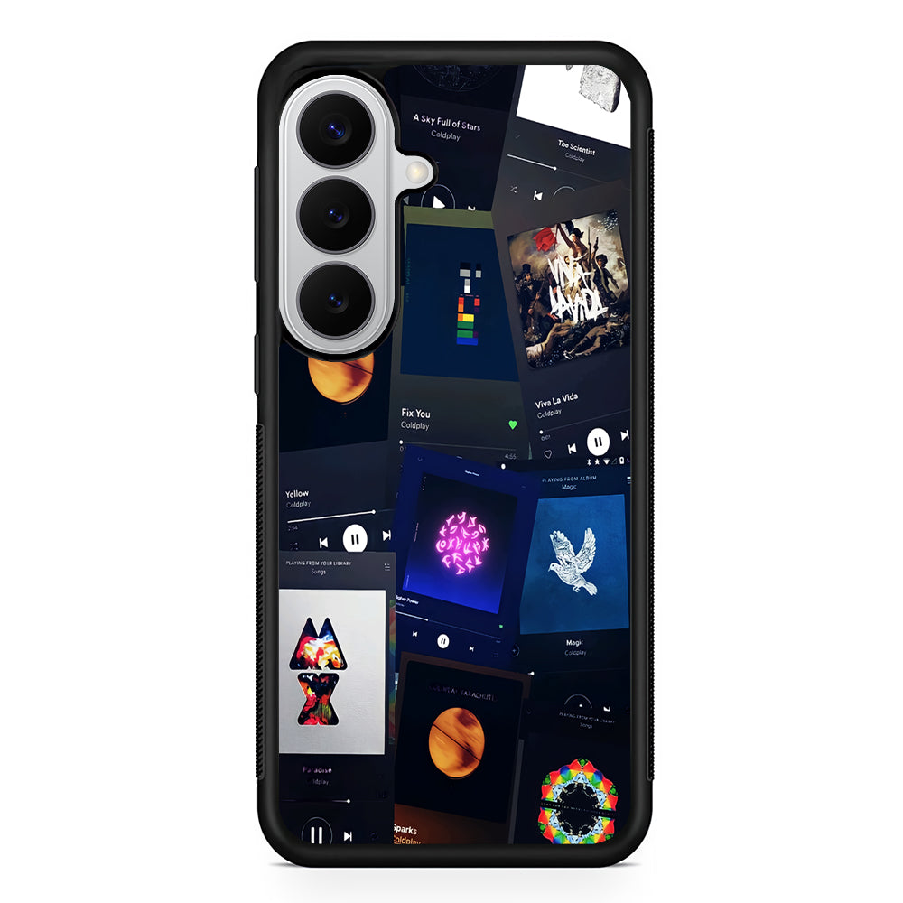 Coldplay Playlist Song Samsung Galaxy S26 Case | Protective Rubber Cover