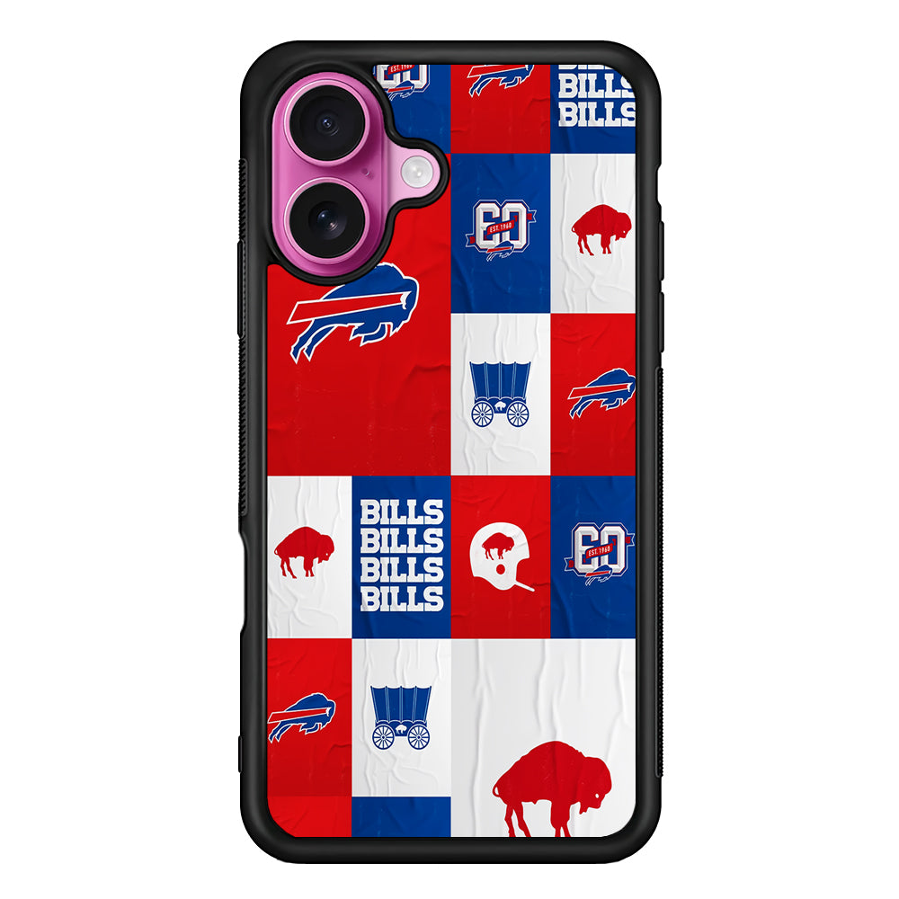 Buffalo Bills Collage iPhone 17 Case | Slim Protective Rubber Phone Cover