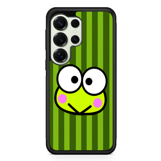 Cutes Keroppi Stripe Green Samsung Galaxy S25 Ultra Case | Durable Rubber Case for Samsung Galaxy S25 Ultra