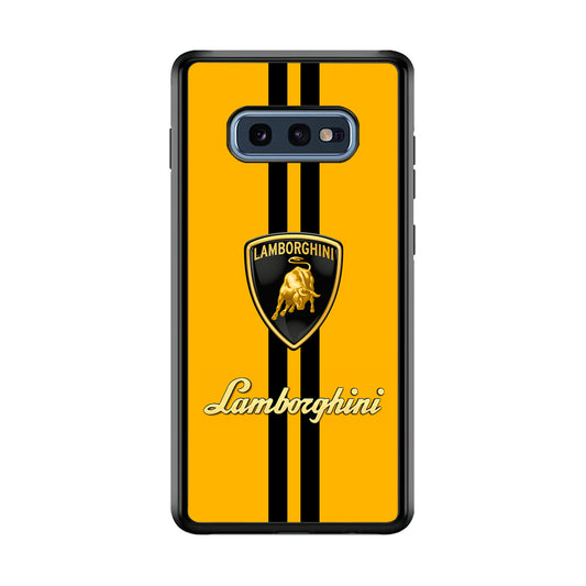 Lamborghini Logo Yellow Samsung Galaxy S10E Case | Slim Rubber Case for Samsung Galaxy S10E
