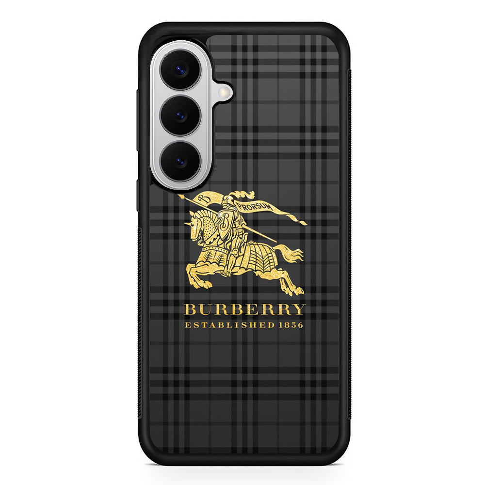 Burberry Simple Dark Grey Samsung Galaxy S26 Case | Slim Rubber Case for Samsung Galaxy S26