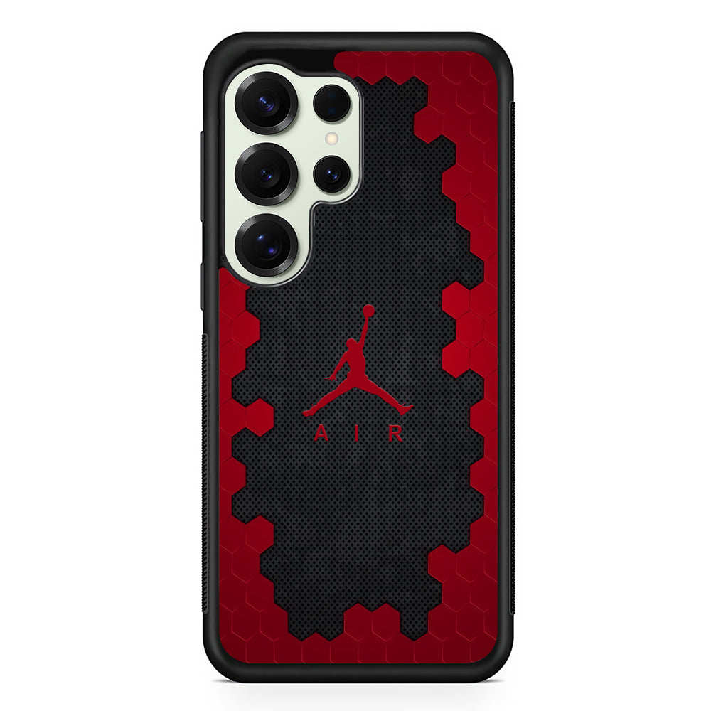 Air Jordan Red Honeycomb Samsung Galaxy S25 Ultra Case | Durable Rubber Case for Samsung Galaxy S25 Ultra