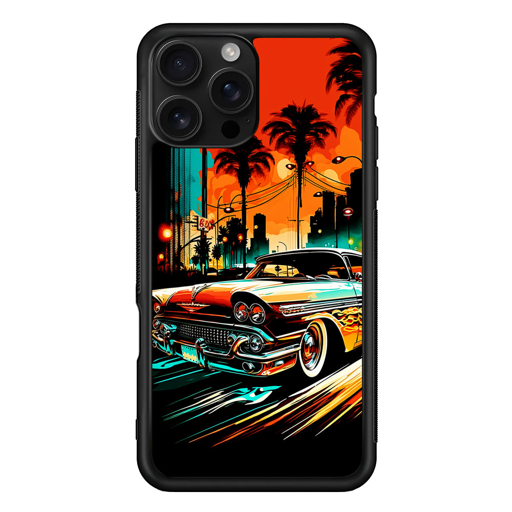 Classic Car Vintage Art iPhone 16 Pro Case | Durable Protective Case for iPhone 16 Pro