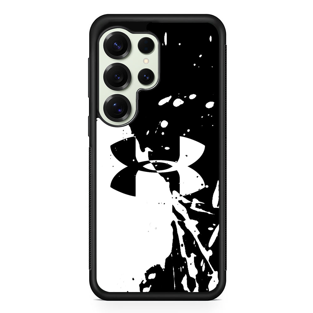 Under Armour Black White Samsung Galaxy S25 Ultra Case | Slim Rubber Case for Samsung Galaxy S25 Ultra