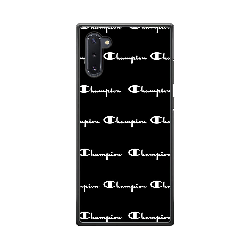 Champion Bland And White Samsung Galaxy Note 10 Case | Slim Rubber Case for Samsung Galaxy Note 10