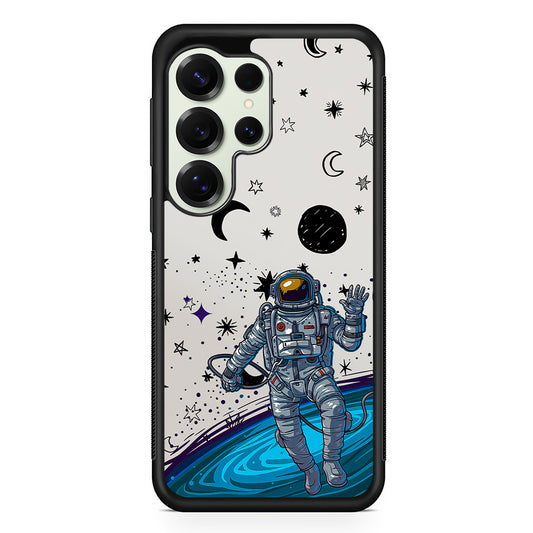 Astronaut Lost in Space Samsung Galaxy S25 Ultra Case | Durable Rubber Case for Samsung Galaxy S25 Ultra