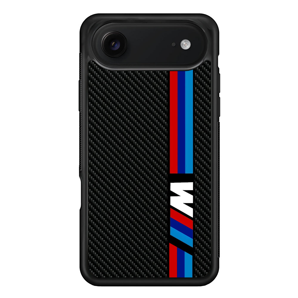 BMW M Carbon Tricolor Stripes iPhone 17 Air Case | Slim Rubber Case for iPhone 17 Air