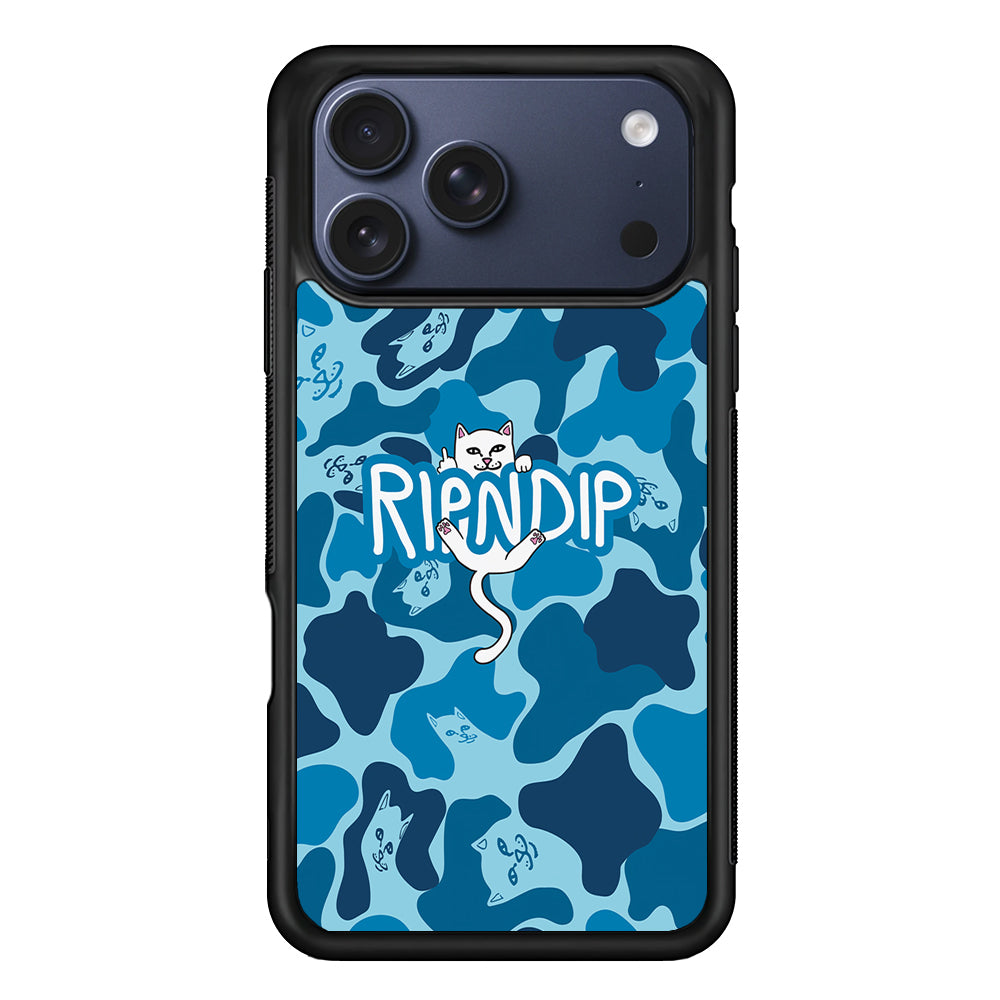 Rip N Dip Blue Camo iPhone 17 Pro Max Case | Slim Rubber Case for iPhone 17 Pro Max