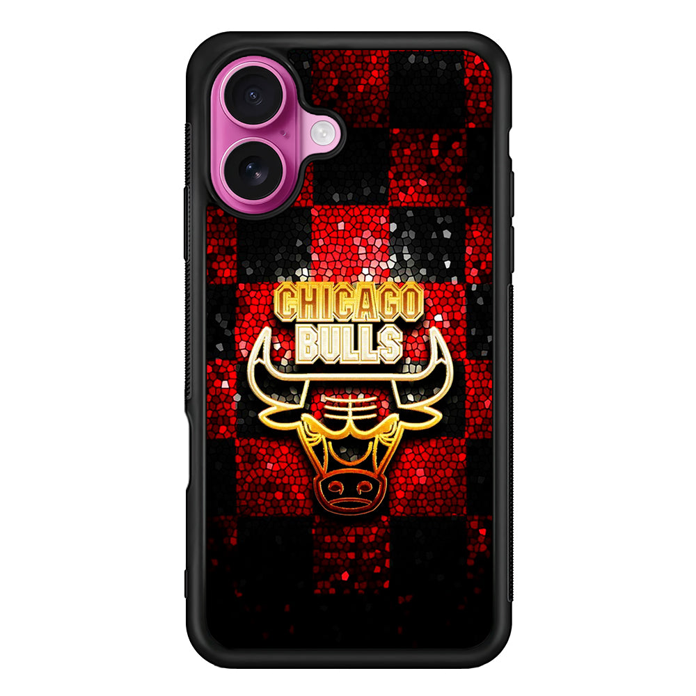 Chicago Bulls Glitter iPhone 17 Case | Slim Protective Rubber Phone Cover