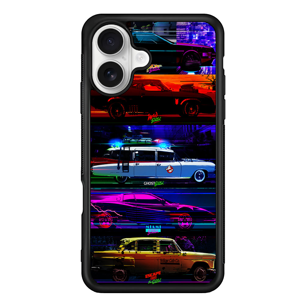 Muscle Car Vintage Retrowave iPhone 16 Plus Case | Durable Protective Rubber Cover