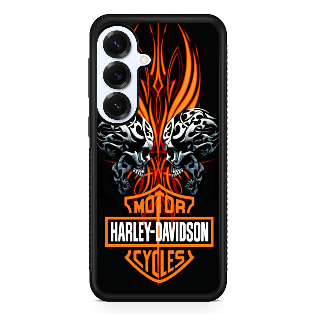 Harley Davidson Two Skull Samsung Galaxy S25 Plus Case | Durable Samsung Galaxy S25 Plus Phone Case