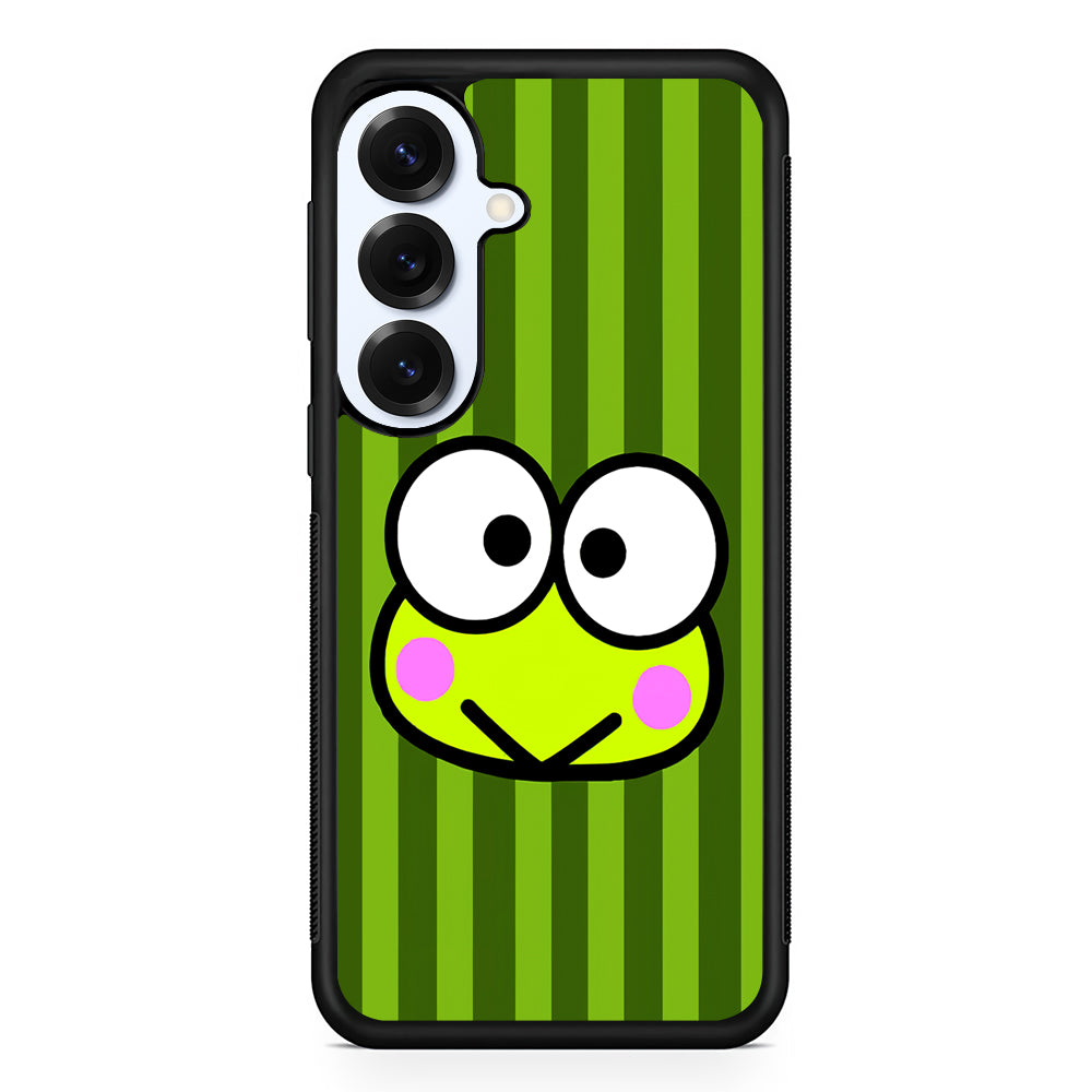 Cutes Keroppi Stripe Green Samsung Galaxy S25 Plus Case | Slim Rubber Cover for Samsung Galaxy S25 Plus