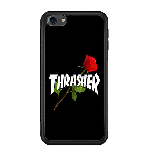 Thrasher Black Rose Flower iPod Touch 6 Case | Slim Rubber Case for iPod Touch 6