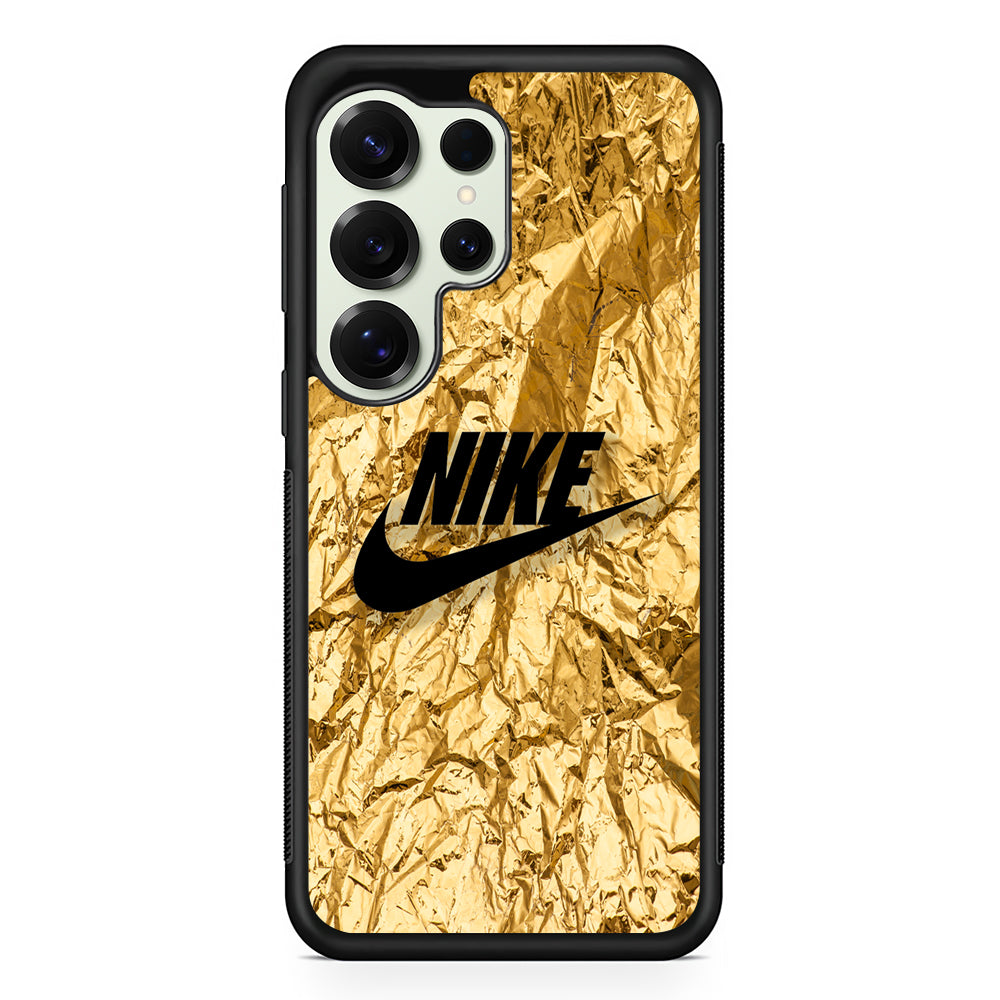 Nike Gold Paper Samsung Galaxy S25 Ultra Case | Durable Rubber Case for Samsung Galaxy S25 Ultra