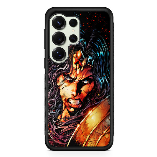 Wonder Woman Comic Art Samsung Galaxy S25 Ultra Case | Durable Rubber Case for Samsung Galaxy S25 Ultra