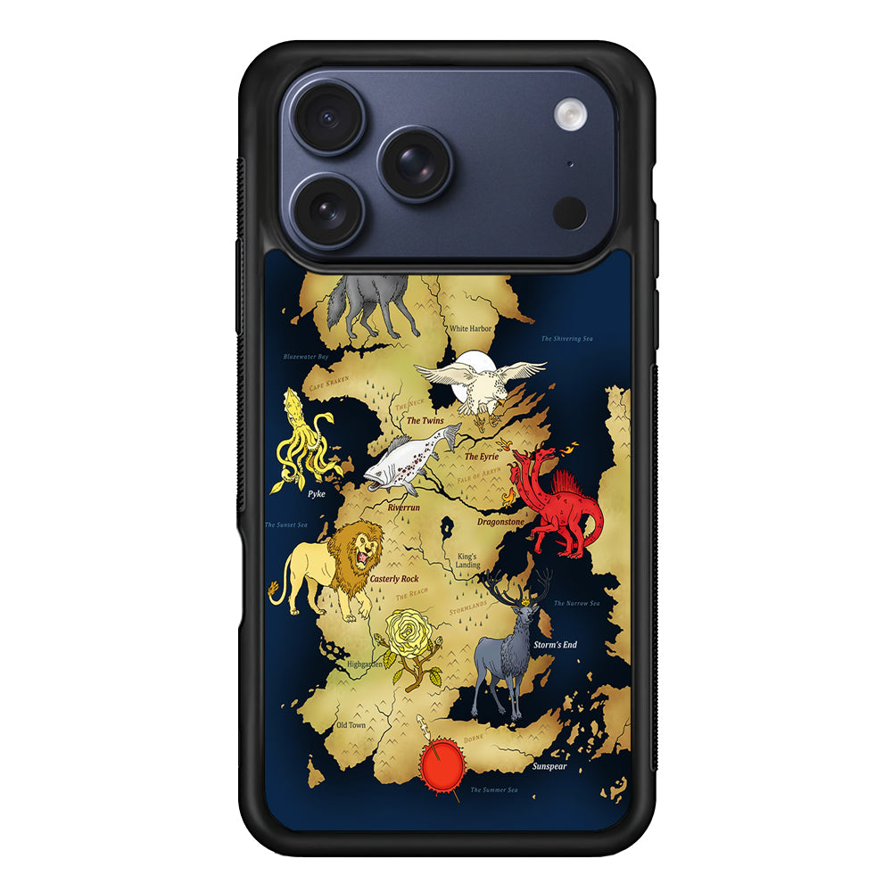 Game of Thrones Map of Westeros iPhone 17 Pro Max Case | Slim Protective Cover for iPhone 17 Pro Max