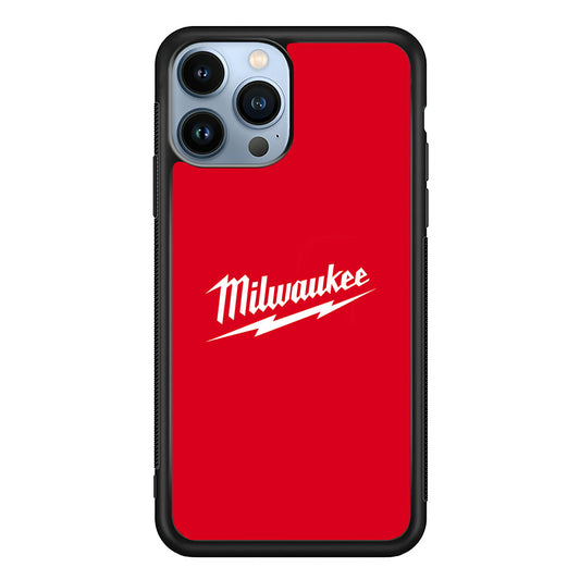 Milwaukee Tool Red Background iPhone 13 Pro Max Case | Slim Rubber Case for iPhone 13 Pro Max