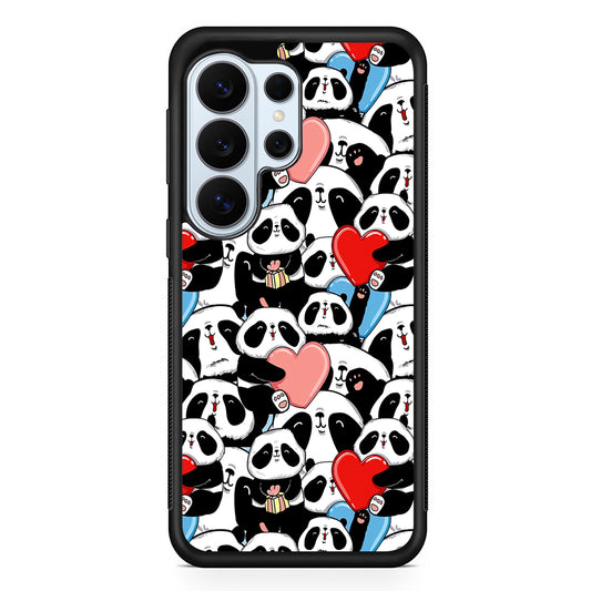 Pink Heart Panda Samsung Galaxy S26 Ultra Case | Protective Phone Cover