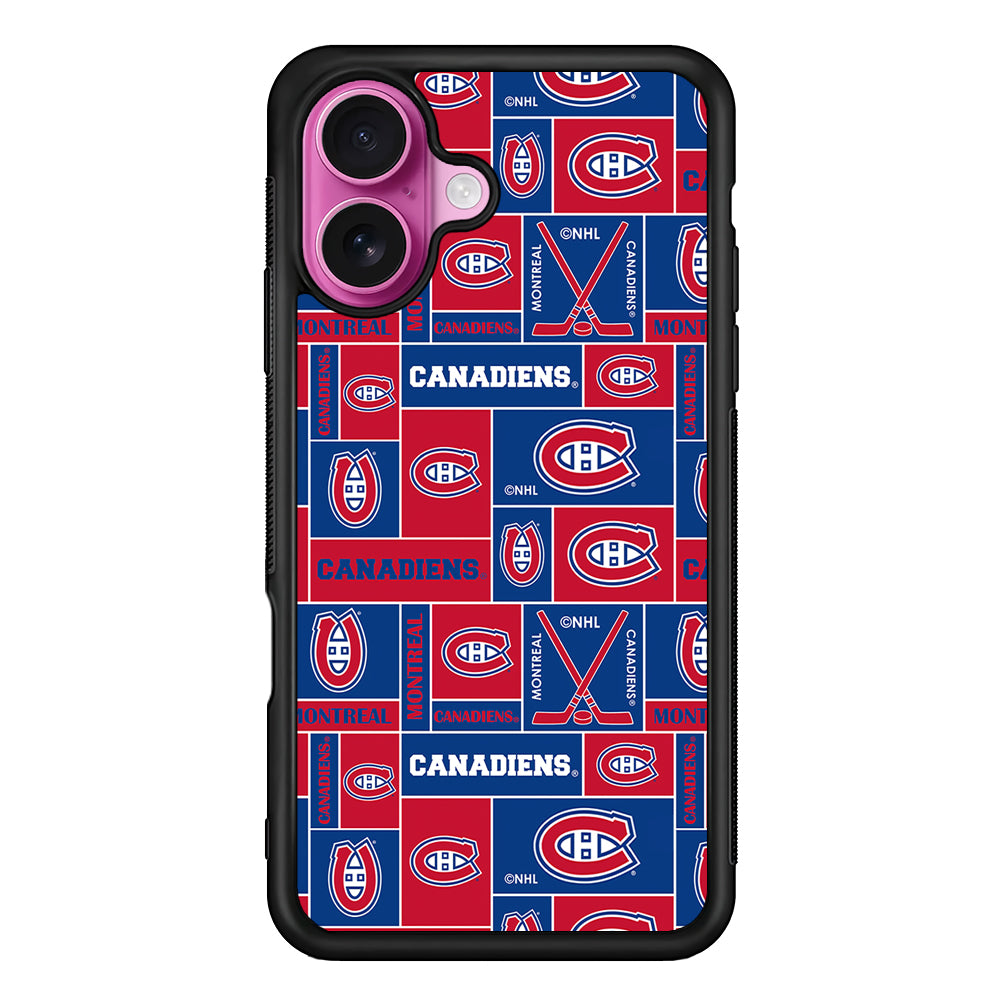 Montreal Canadiens Pattern iPhone 17 Case | Slim Protective Rubber Phone Cover