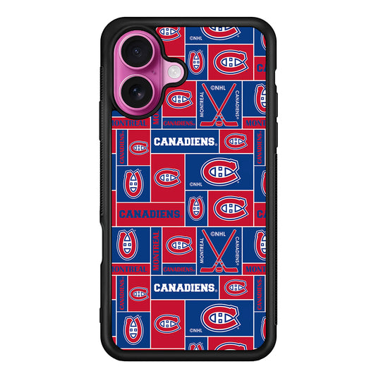 Montreal Canadiens Pattern iPhone 17 Case | Slim Protective Rubber Phone Cover