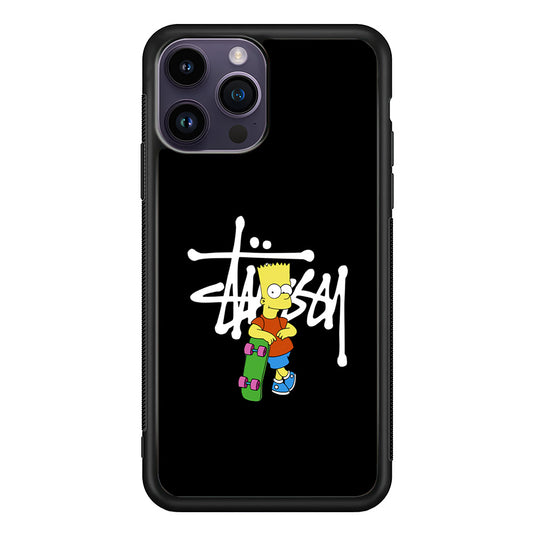 Stussy Simpson Skate iPhone 14 Pro Max Case | Slim Rubber Case for iPhone 14 Pro Max