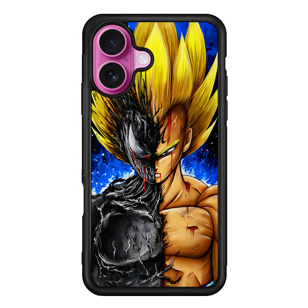 Venom X Vegeta Fusion iPhone 17 Case | Slim Protective Rubber Phone Cover