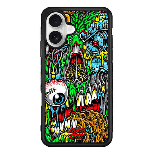 Santa Cruz Cyber Zombie iPhone 16 Plus Case | Slim Rubber Case for iPhone 16 Plus