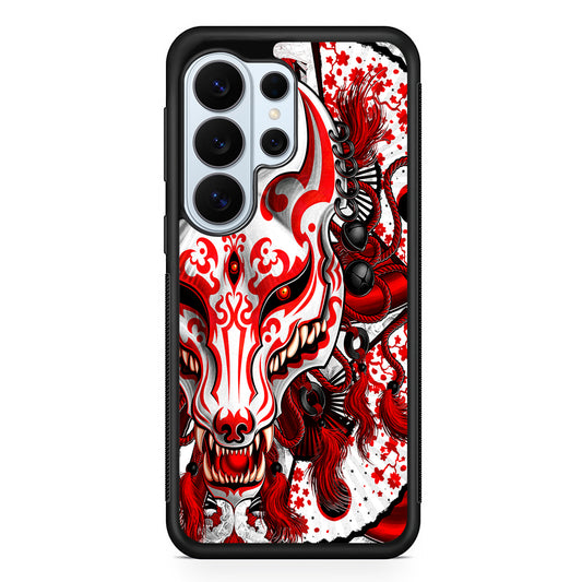 Kitsune Fox Mask Bloody White Samsung Galaxy S26 Ultra Case | Protective Phone Cover