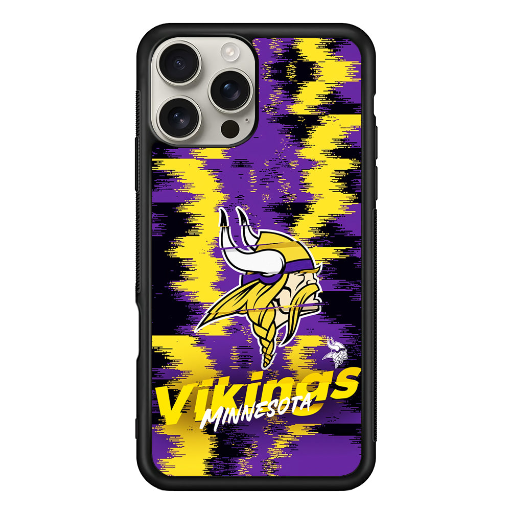 Minnesota Vikings Abstract Color iPhone 16 Pro Max Case | Stylish Protective Case for iPhone 16 Pro Max
