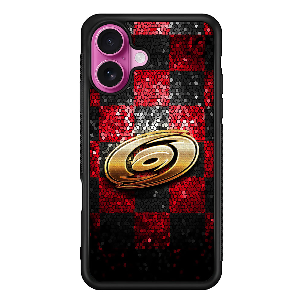 Carolina Hurricanes Glitter iPhone 17 Case | Slim Protective Rubber Phone Cover