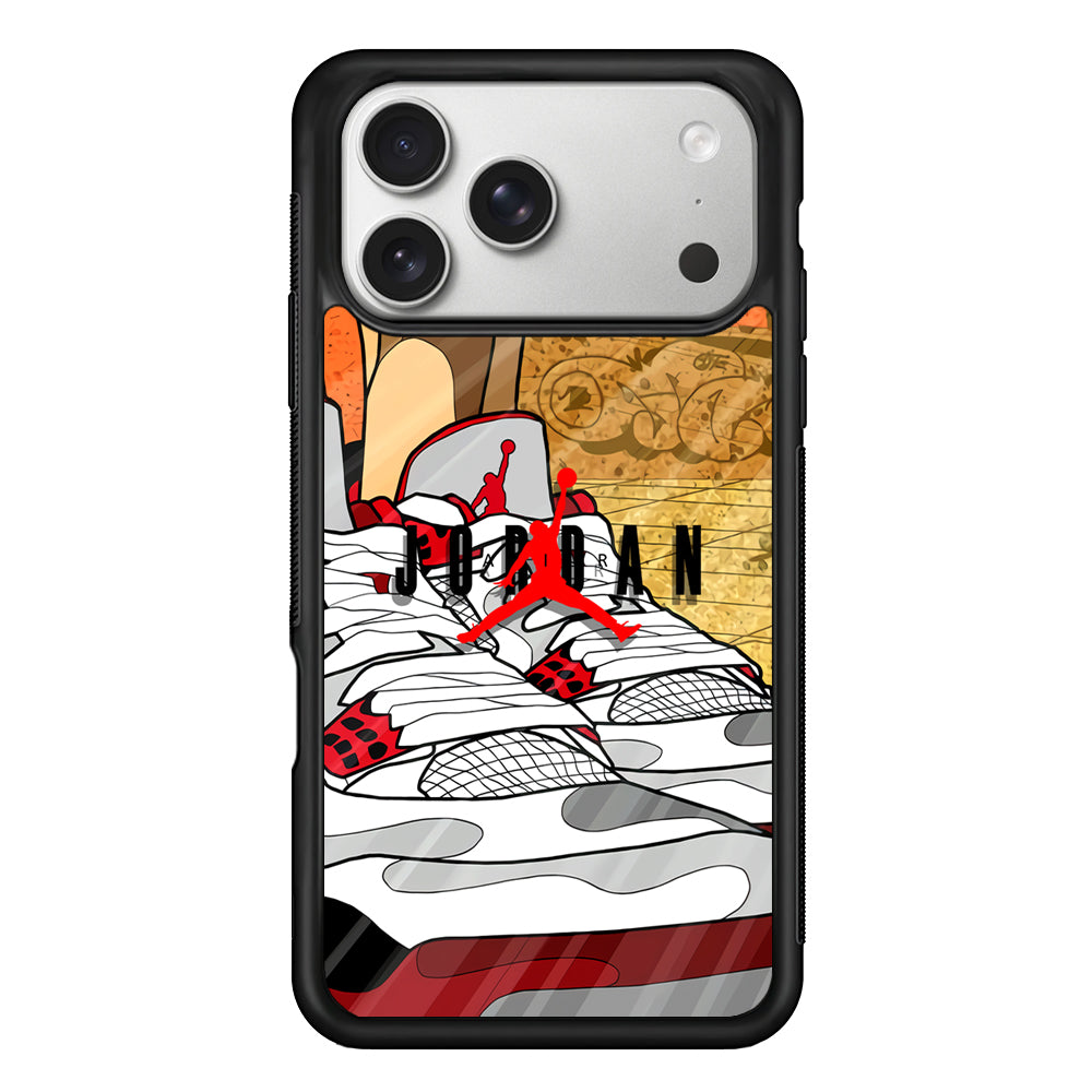 Air Jordan The Cartoon Shoes iPhone 17 Pro Case | Slim Protective Case for iPhone 17 Pro
